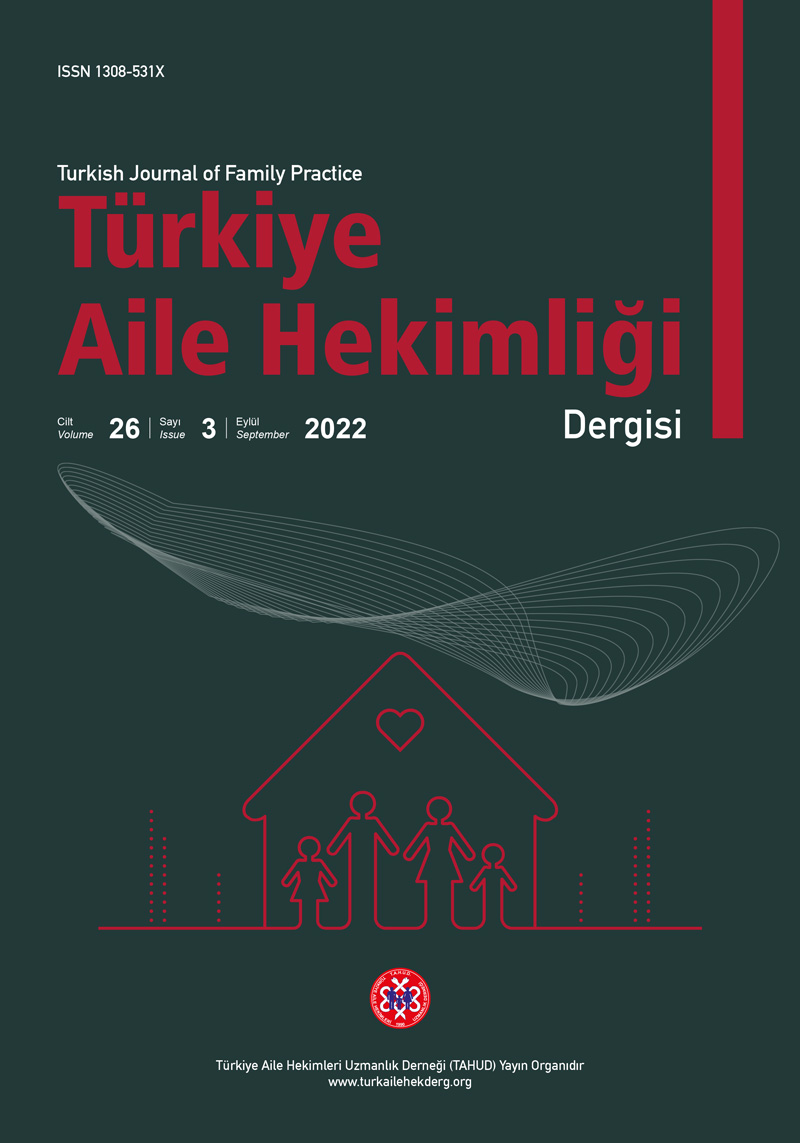 Turkish Journal of Family Practice 2022 Volume 26 Issue 3 Cover